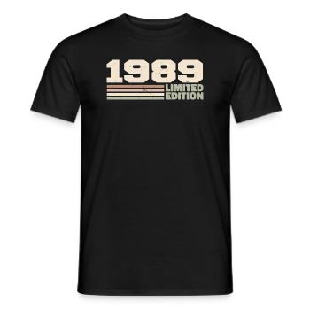 1989 Cadeau Anniversaire 1989 édition limitée 1989 - T-shirt homme - noir - Devant - AI Model Male 178 light (178cm)