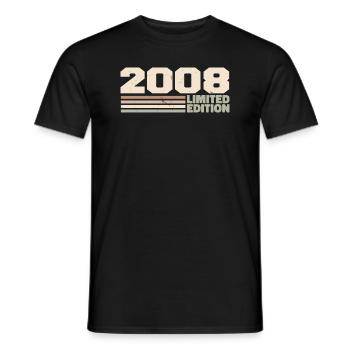 2008 Cadeau Anniversaire 2008 édition limitée 2008 - T-shirt homme - noir - Devant - AI Model Male 178 light (178cm)