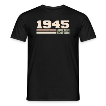 1945 Cadeau Anniversaire 1945 édition limitée 1945 - T-shirt homme - noir - Devant - AI Model Male 178 light (178cm)
