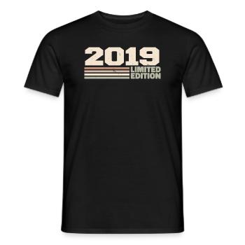 2019 Anniversary Gift 2019 Limited Edition 2019 - Men's T-Shirt - black - Front - AI Model Male 178 light (178cm)