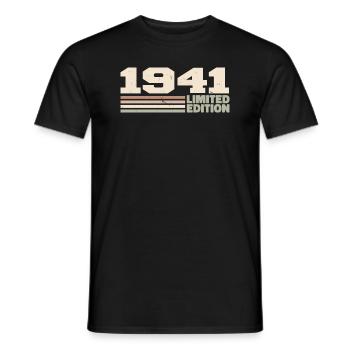 1941 Cadeau Anniversaire 1941 édition limitée 1941 - T-shirt homme - noir - Devant - AI Model Male 178 light (178cm)