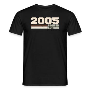 2005 Cadeau Anniversaire 2005 édition limitée 2005 - T-shirt homme - noir - Devant - AI Model Male 178 light (178cm)