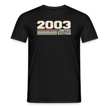 2003 Cadeau Anniversaire 2003 édition limitée 2003 - T-shirt homme - noir - Devant - AI Model Male 178 light (178cm)