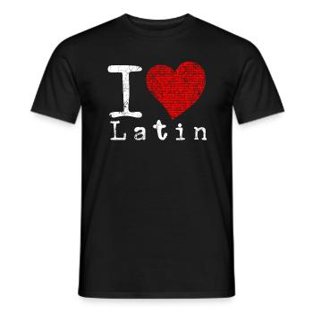 I love latin w - Männer T-Shirt - Schwarz - Vorne - AI Model Male 178 light (178cm)