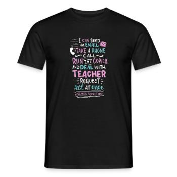 School Secretary - Men's T-Shirt - black - Front - AI Model Male 178 light (178cm)