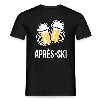 Après-Ski (Apres Ski / Beer / Winter Sports / 3C) - Men's T-Shirt - black - Front - AI Model Male 178 light (178cm)
