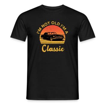I'm Not Old I'm Classic Cool Vintage Muscle Car - Men's T-Shirt - black - Front - AI Model Male 178 light (178cm)