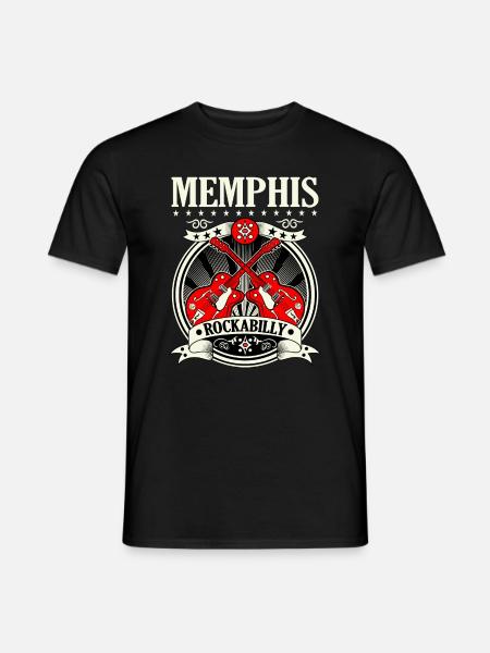Rockabilly Style Memphis Tennessee Retro Rocker - Männer T-Shirt - Schwarz
