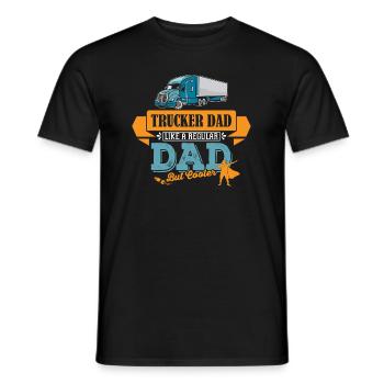 LKW Fahrer Trucker Vater cooler Papa - Männer T-Shirt - Schwarz - Vorne - AI Model Male 178 light (178cm)