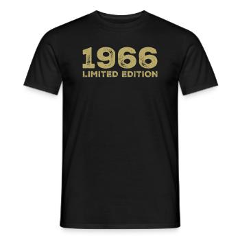 Cadeau D'anniversaire Nées En 1966 Vintage 1966 - T-shirt homme - noir - Devant - AI Model Male 178 light (178cm)