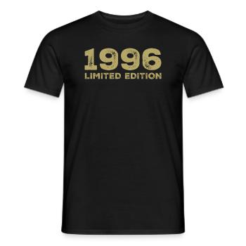 Cadeau D'anniversaire Nées En 1996 Vintage 1996 - T-shirt homme - noir - Devant - AI Model Male 178 light (178cm)