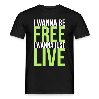 I wanna be free... - Männer T-Shirt - Schwarz - Vorne - AI Model Male 178 light (178cm)