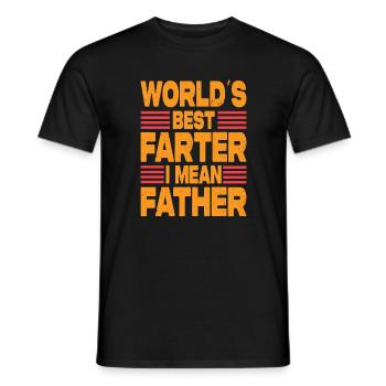 World's Best Farter I Mean Father - Men's T-Shirt - black - Front - AI Model Male 178 light (178cm)