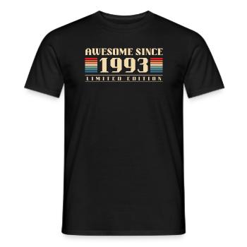 Baujahr 1993 Jahrgang Vintage Geburtstag - Männer T-Shirt - Schwarz - Vorne - AI Model Male 178 light (178cm)