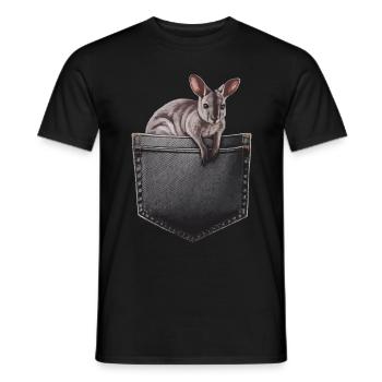 Wallaby - Männer T-Shirt - Schwarz - Vorne - AI Model Male 178 light (178cm)