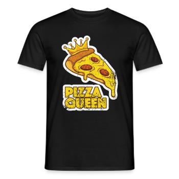 Queen Pizza Graphic - T-shirt homme - noir - Devant - AI Model Male 178 light (178cm)