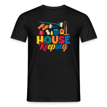 Housekeeping Materials - Männer T-Shirt - Schwarz - Vorne - AI Model Male 178 light (178cm)