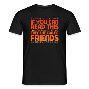 Archaeologist - If You Can Read This - Men's T-Shirt - black - Front - AI Model Male 178 light (178cm)