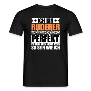 Perfekter Ruderer - Männer T-Shirt - Schwarz - Vorne - AI Model Male 178 light (178cm)
