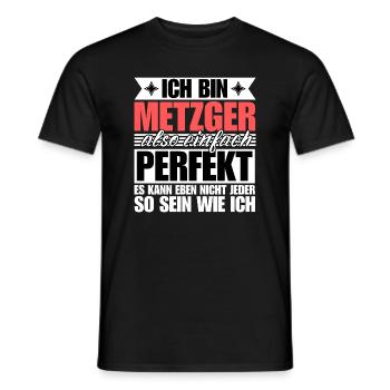 Perfekter Metzger - Männer T-Shirt - Schwarz - Vorne - AI Model Male 178 light (178cm)