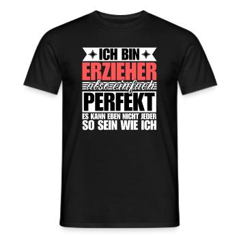 Perfekter Erzieher - Männer T-Shirt - Schwarz - Vorne - AI Model Male 178 light (178cm)
