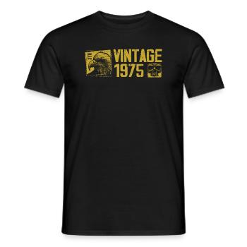 Jahrgang 1975 Retro Jubiläumsgeschenk 1975 - Männer T-Shirt - Schwarz - Vorne - AI Model Male 178 light (178cm)