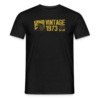 Vintage 1973 Retro Anniversary Gift 1973 - Men's T-Shirt - black - Front - AI Model Male 178 light (178cm)