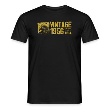 Vintage 1956 Retro Anniversary Gift 1956 - Men's T-Shirt - black - Front - AI Model Male 178 light (178cm)