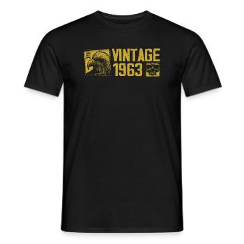 Jahrgang 1963 Retro Jubiläumsgeschenk 1963 - Männer T-Shirt - Schwarz - Vorne - AI Model Male 178 light (178cm)