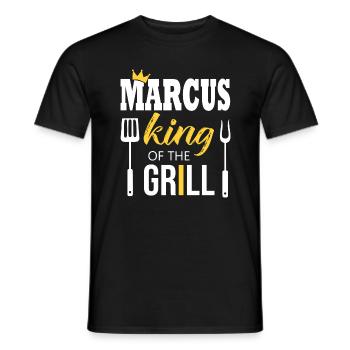 Marcus king of the grill - Men's T-Shirt - black - Front - AI Model Male 178 light (178cm)