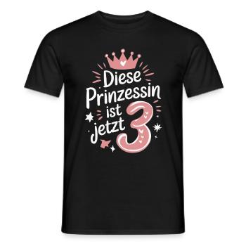 Birthday Gift 3 Years Children's Birthday - Men's T-Shirt - black - Front - AI Model Male 178 light (178cm)