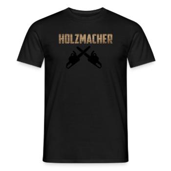 Holzmacher - Holzfäller Shirt Design! - Männer T-Shirt - Schwarz - Vorne - AI Model Male 178 light (178cm)