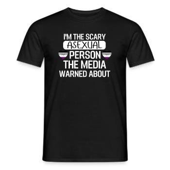 Asexuell Herz Ace Pride Geschenk LGBT Asexuell - Männer T-Shirt - Schwarz - Vorne - AI Model Male 178 light (178cm)
