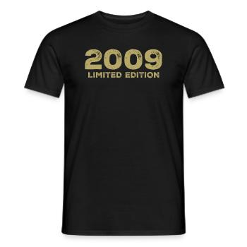 Geburtstagsgeschenk Jahrgang 2009 Jahrgang 2009 - Männer T-Shirt - Schwarz - Vorne - AI Model Male 178 light (178cm)