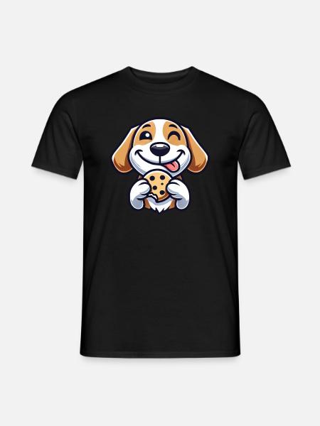 Beagle Dog Dessert Cookie Candy - Men's T-Shirt - black