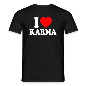 I love karma - T-shirt homme - noir - Devant - AI Model Male 178 light (178cm)