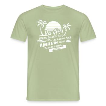 Amrum Glück - Männer T-Shirt - Sage - Vorne - AI Model Male 178 light (178cm)