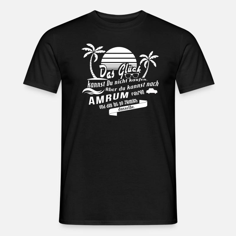 Amrum Glück - Männer T-Shirt - Schwarz