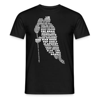 Sprache des Eishockey (weiß) - Männer T-Shirt - Schwarz - Vorne - AI Model Male 178 light (178cm)