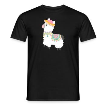 Alpaga Lama Idée de cadeau - T-shirt homme - noir - Devant - AI Model Male 178 light (178cm)