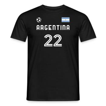 Argentina 2022 Argentina Jersey Football Fan - Men's T-Shirt - black - Front - AI Model Male 178 light (178cm)