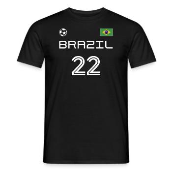 Brasil 2022 Brazil Jersey Football Fan - Men's T-Shirt - black - Front - AI Model Male 178 light (178cm)