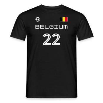 Belgique 2022 Belgien Trikot Fussball Fan - Männer T-Shirt - Schwarz - Vorne - AI Model Male 178 light (178cm)