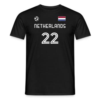 Nederland 2022 Pays-Bas Jersey Fan de football - T-shirt homme - noir - Devant - AI Model Male 178 light (178cm)