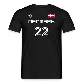 Danmark 2022 Denmark Jersey Football Fan - Men's T-Shirt - black - Front - AI Model Male 178 light (178cm)