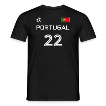 Portugal 2022 portugiesisches Fussball Fan Trikot - Männer T-Shirt - Schwarz - Vorne - AI Model Male 178 light (178cm)