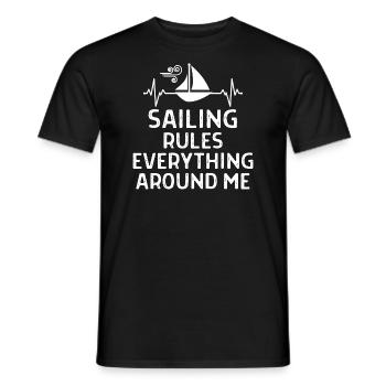 Sailor Sailor Sailor Captain Gift Dictons - T-shirt homme - noir - Devant - AI Model Male 178 light (178cm)