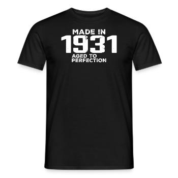 Vintage 1931 Birthday Gift 1931 Retro - Men's T-Shirt - black - Front - AI Model Male 178 light (178cm)