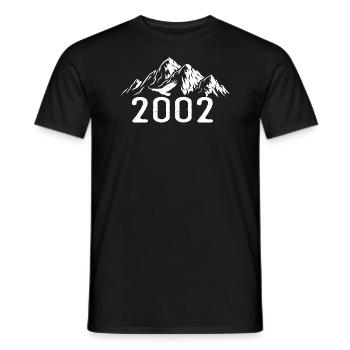 Vintage Geburtstag 2002 - Retro Geschenkidee 2002 - Männer T-Shirt - Schwarz - Vorne - AI Model Male 178 light (178cm)