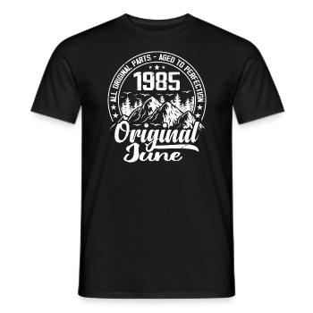 juin 1985 Original : 39 Ans Cadeau d'Anniversaire - T-shirt homme - noir - Devant - AI Model Male 178 light (178cm)